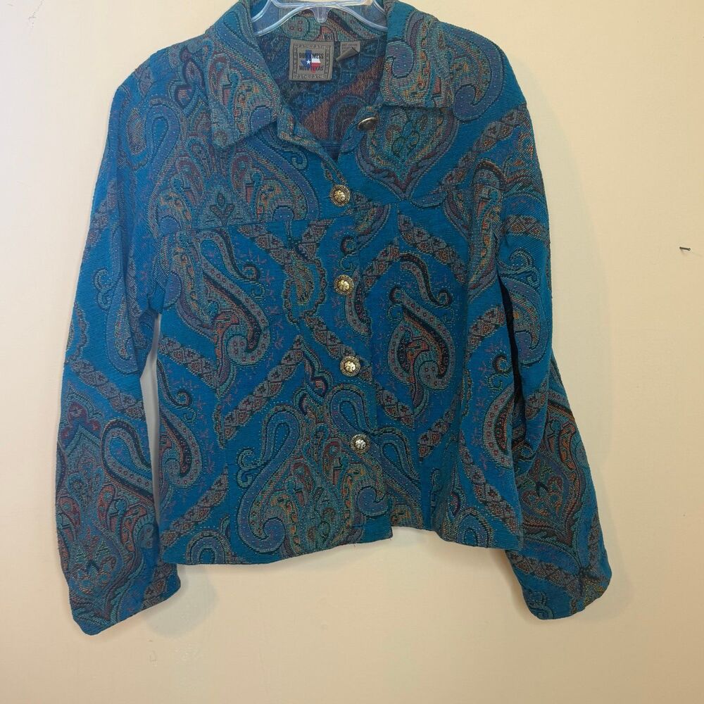 Don’t mess with Texas size XL women’s tapestry paisley jacket western